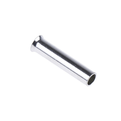 RS PRO Crimp Bootlace Ferrule, 8mm Pin Length, 1.7mm Pin Diameter, 1mm² Wire Size