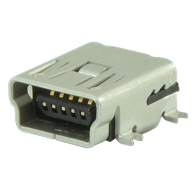 CUI Horizontal, SMT Type Mini B Type 2 USB Connector