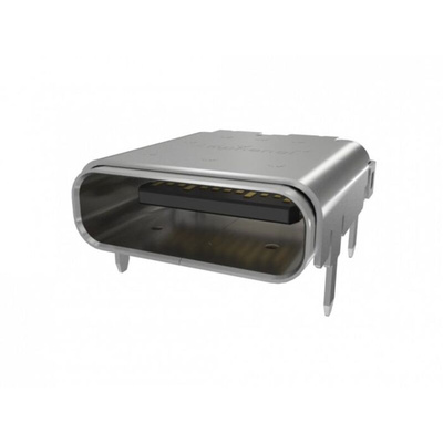 Amphenol Communications Solutions Right Angle, Top Mount, Receptacle Type Type C USB3.2 USB C Connector
