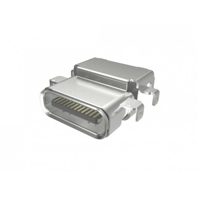 Amphenol Communications Solutions Right Angle, Mid Mount, Receptacle Type Type C USB4 USB C Connector