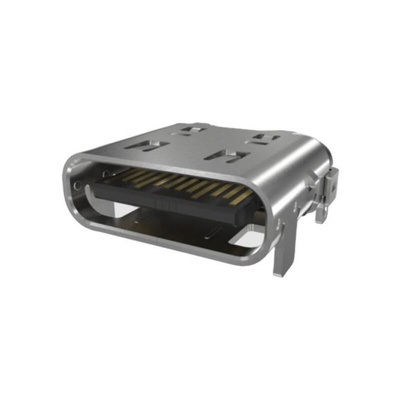 Amphenol Communications Solutions Right Angle, Top Mount Type Type C USB3.2 USB C Connector