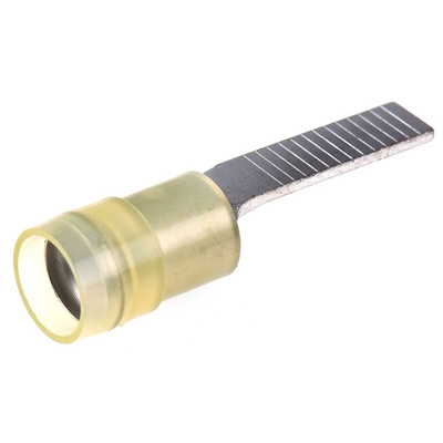 RS PRO Insulated Crimp Blade Terminal 18mm Blade Length, 4mm² to 6mm², 12AWG to 10AWG, Yellow