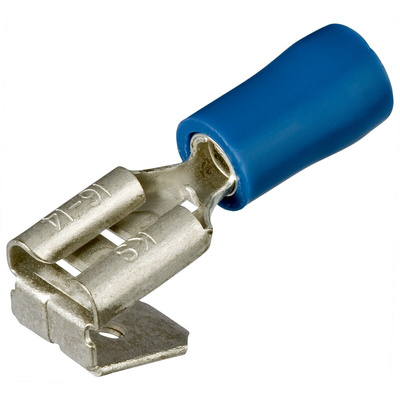 Knipex Hooked Nylon Crimp Blade Terminal, 16AWG to 14AWG, Blue