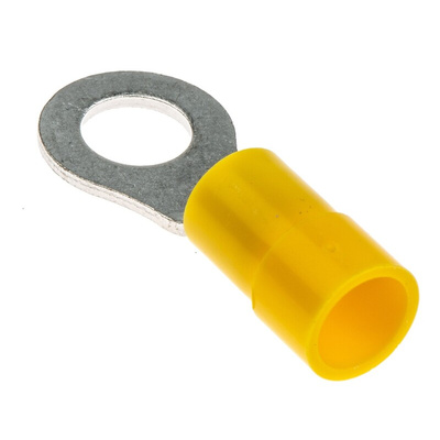 RS PRO Insulated Ring Terminal, M6 Stud Size, 4mm² to 6mm² Wire Size, Yellow