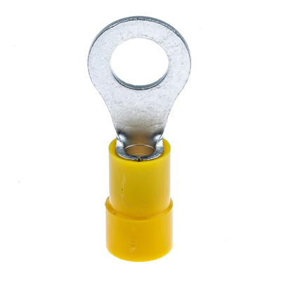 RS PRO Insulated Ring Terminal, M6 Stud Size, 4mm² to 6mm² Wire Size, Yellow