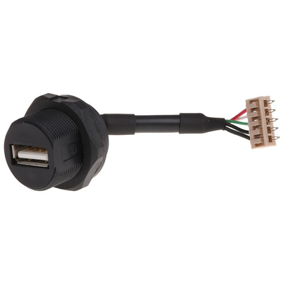 ASSMANN WSW Straight, Cable Mount Type A IP67 USB Connector