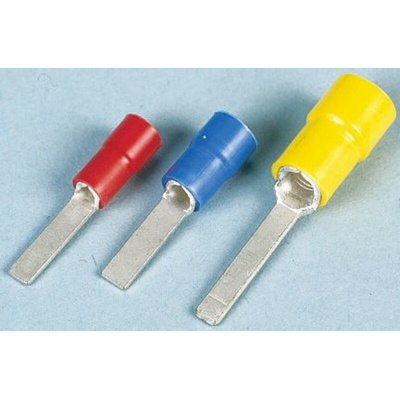 JST , FV Insulated Crimp Blade Terminal 11.1mm Blade Length, 0.25mm² to 1.65mm², 22AWG to 16AWG, Red