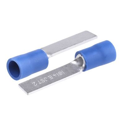 JST , FV Insulated Crimp Blade Terminal 18.2mm Blade Length, 1mm² to 2.6mm², 16AWG to 14AWG, Blue