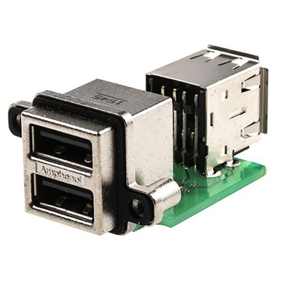Amphenol ICC Right Angle, Through Hole, Socket Type A USB Connector