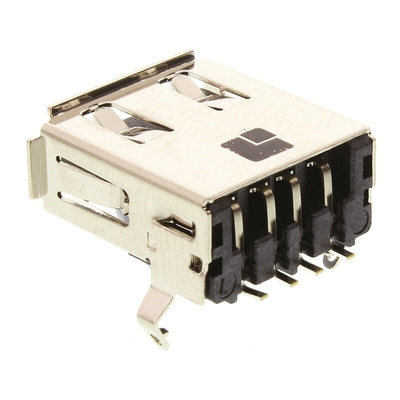 Lumberg Right Angle, SMT, Socket Type A 2.0 USB Connector