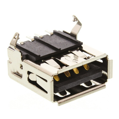 Lumberg Right Angle, SMT, Socket Type A 2.0 USB Connector