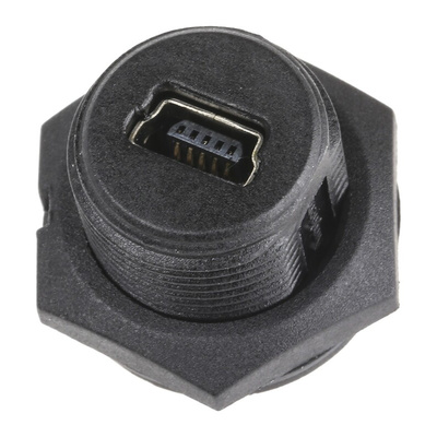 Amphenol Socapex Straight, Through Hole, Socket Type Mini B 2.0 USB Connector