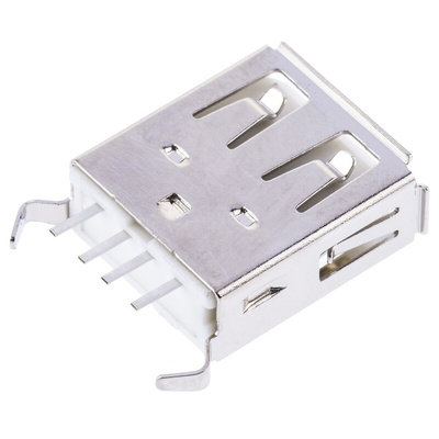 Wurth Elektronik Straight, Through Hole, Socket Type A USB Connector