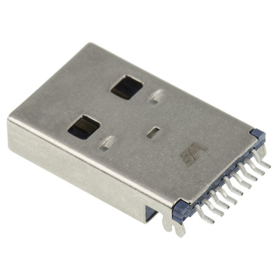 Wurth Elektronik Right Angle, Through Hole, Plug Type A 3.0 USB Connector