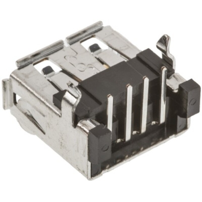 JST Right Angle, Through Hole, Socket Type A 2.0 USB Connector