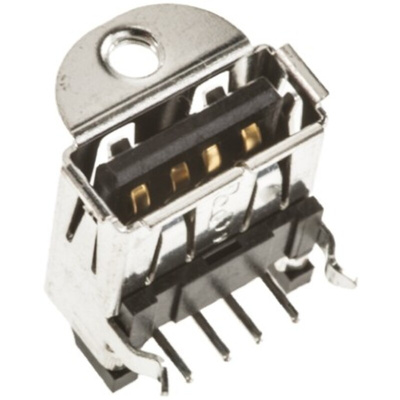 JST Right Angle, Through Hole, Socket Type A 2.0 USB Connector