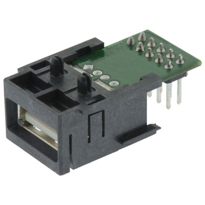 Harting Right Angle, Through Hole, Socket Type A 2.0 USB Connector
