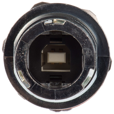 TE Connectivity Straight, Panel Mount, Socket Type B 2.0 USB Connector