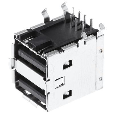 Molex Right Angle, Through Hole, Socket Type A USB Connector