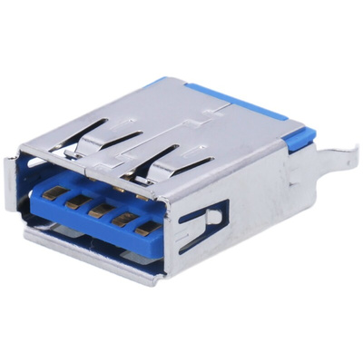 Molex Straight, Through Hole, Socket Type A 3.0 USB Connector