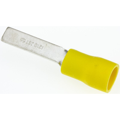 JST, AF Insulated Crimp Blade Terminal 18.6mm Blade Length, 2.6mm² to 6.6mm², 12AWG to 10AWG, Yellow