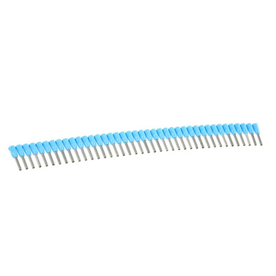 Legrand, Starfix Insulated Crimp Bootlace Ferrule, 8mm Pin Length, 1.5mm Pin Diameter, 0.75mm² Wire Size, Blue