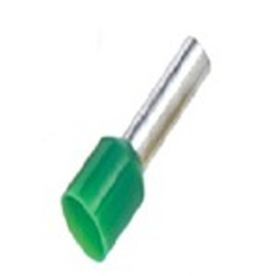 RS PRO Insulated Crimp Bootlace Ferrule, 6mm Pin Length, 1.1mm Pin Diameter, 0.34mm² Wire Size, Green