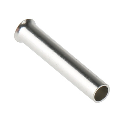 RS PRO Crimp Bootlace Ferrule, 10mm Pin Length, 1.7 mm, 2.2 mm Pin Diameter, 1mm² Wire Size
