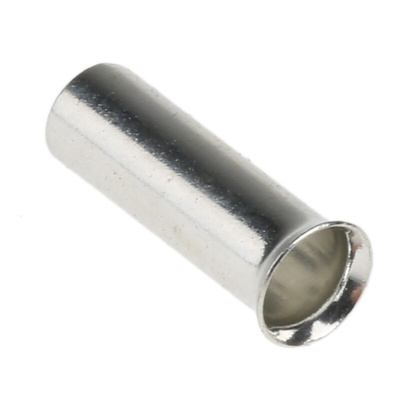 RS PRO Crimp Bootlace Ferrule, 10mm Pin Length, 3.2 mm, 3.9 mm Pin Diameter, 4mm² Wire Size