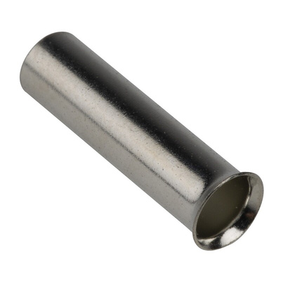 RS PRO Crimp Bootlace Ferrule, 15mm Pin Length, 3.9 mm, 4.7 mm Pin Diameter, 6mm² Wire Size