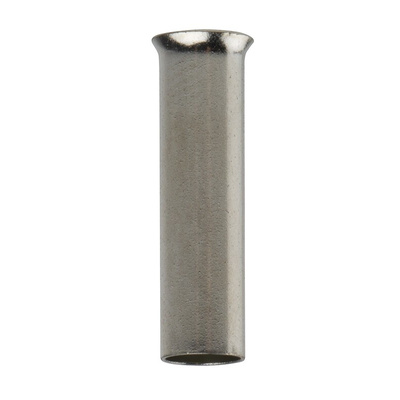 RS PRO Crimp Bootlace Ferrule, 15mm Pin Length, 3.9 mm, 4.7 mm Pin Diameter, 6mm² Wire Size