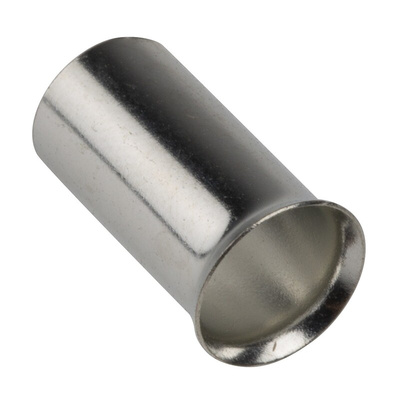 RS PRO Crimp Bootlace Ferrule, 12mm Pin Length, 6.2 mm, 7.2 mm Pin Diameter, 16mm² Wire Size
