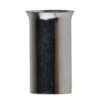RS PRO Crimp Bootlace Ferrule, 12mm Pin Length, 6.2 mm, 7.2 mm Pin Diameter, 16mm² Wire Size