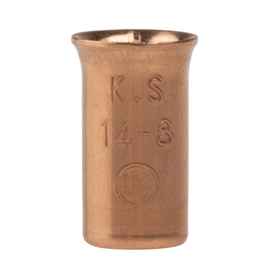 RS PRO Crimp Bootlace Ferrule, 15.5mm Pin Length, 7.8 mm, 9.3 mm Pin Diameter, 10mm² Wire Size