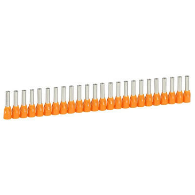 Legrand, Starfix Insulated Crimp Bootlace Ferrule, 12mm Pin Length, 3.2mm Pin Diameter, 4mm² Wire Size, Orange