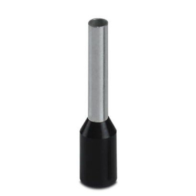 Phoenix Contact Insulated Bootlace Ferrule Kit, 10mm Pin Length, 1.8mm Pin Diameter, Black