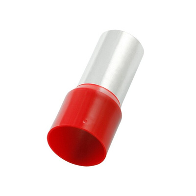 RS PRO Insulated Crimp Bootlace Ferrule, 25mm Pin Length, 14.8mm Pin Diameter, 95mm² Wire Size, Red