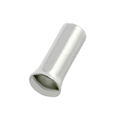 RS PRO Crimp Bootlace Ferrule, 9mm Pin Length, 3.2mm Pin Diameter, 4mm² Wire Size