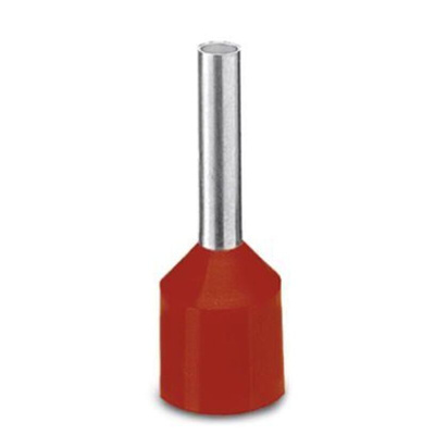 Phoenix Contact Ferrule, 24mm Pin Length, 4.6mm Pin Diameter, Red