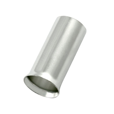 RS PRO Bootlace Ferrule, 7mm Pin Length, 2.6mm Pin Diameter, 2.5mm² Wire Size, Silver