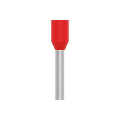 TE Connectivity, 1-966067 Insulated Ferrule, 10mm Pin Length, 1.40mm Pin Diameter, Red