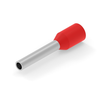 TE Connectivity, 1-966067 Insulated Ferrule, 10mm Pin Length, 1.40mm Pin Diameter, Red