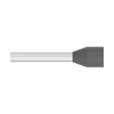 TE Connectivity, 1-966067 Insulated Ferrule, 10mm Pin Length, 1mm Pin Diameter, Black