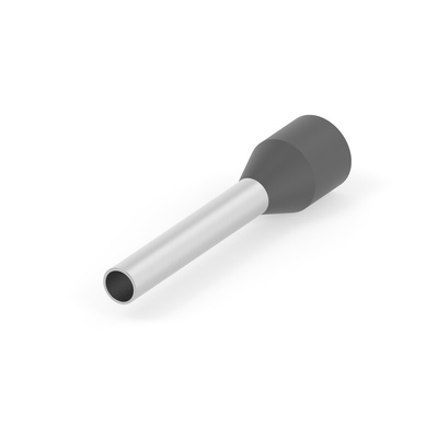 TE Connectivity, 1-966067 Insulated Ferrule, 10mm Pin Length, 1mm Pin Diameter, Black