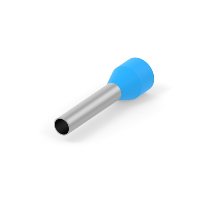 TE Connectivity, 1-966067 Insulated Ferrule, 12mm Pin Length, 2.20mm Pin Diameter, Blue