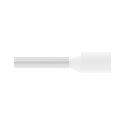 TE Connectivity, 966067 Insulated Ferrule, 8mm Pin Length, 1mm Pin Diameter, White