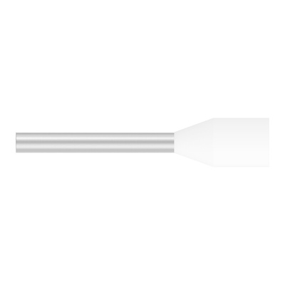 TE Connectivity, 966067 Insulated Ferrule, 10mm Pin Length, 1mm Pin Diameter, White