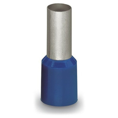 Wago, 216 Insulated Ferrule, 23mm Pin Length, 9.6mm Pin Diameter, Blue