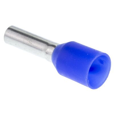 Weidmuller Insulated Crimp Bootlace Ferrule, 8mm Pin Length, 2.2mm Pin Diameter, 2.5mm² Wire Size, Blue