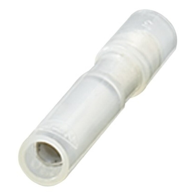 Nichifu, PC Insulated Female Crimp Bullet Connector, 0.5mm² to 0.75mm², 20AWG to 18AWG, 4.6mm Bullet diameter, Clear